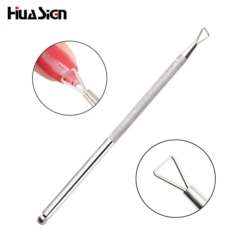 2pcs/lot Triangle Head Nail Gel Polish Remover Tool Stainless Steel