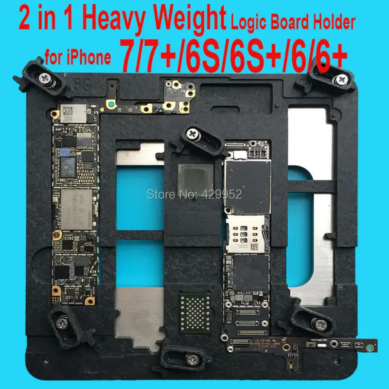 

2 in 1 Logic Board Clamps High Temperature Weigh Main Motherboard PCB Fixture Holder for iPhone 6 6S 7 Plus Fix Repair Mold Tool
