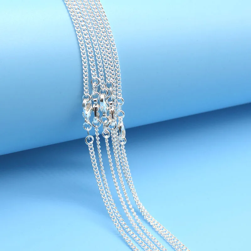 1PC Fine Jewelry Findings 30inches Necklace Chains Silver Plated 2.0MM