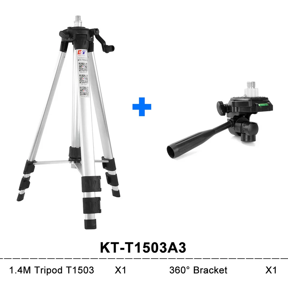 KaiTian Штатив для лазерного нивелира с регулировкой по высоте, плотные Алюминий 1,5 м 5/8 дюймов штатив-Трипод стойка для самостоятельного выравнивание линии уровня лазеры - Цвет: Laser Level Tripod
