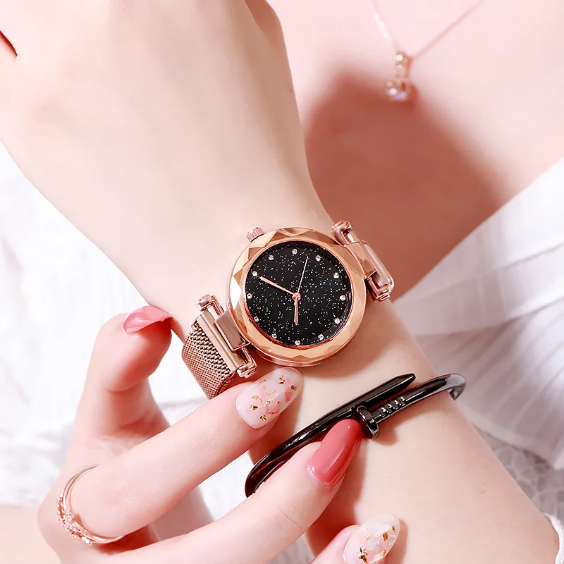 Платье наручные часы для женщин часы модные кварцевые часы браслет Наручные часы Топ Бренд роскошные дамы подарок для девочек relogio feminino - Цвет: rose gold