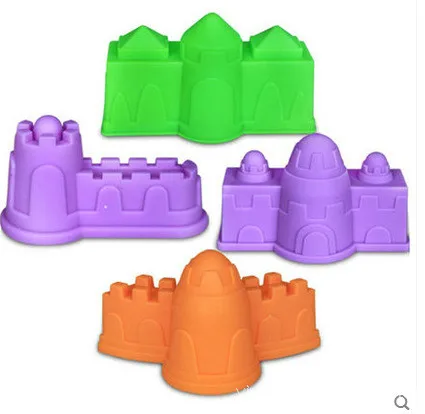 

4 pcs/set Sand Molding Tools Castle Building Model Beach Toys Kit for Kids - Random Color