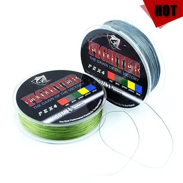 2014 New Fighter Brand Multifilament PE Braided Fishing Line Carp 100m Super Strong 4 Stands 8/10/20/30/40/60LB Free Shipping 2014 New Fighter Brand Multifilament PE Braided Fishing Line Carp 100m Super Strong 4 Stands 8/10/20/30/40/60LB Free Shipping