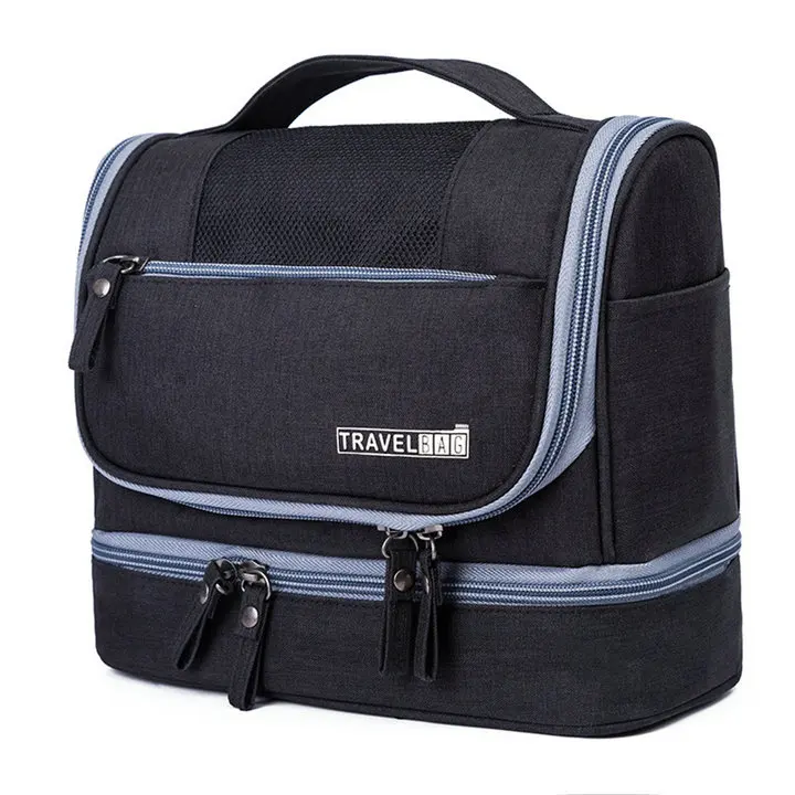 Black Toiletry Bag Soperwillton подвесной дорожный туалетный комплект для органайзера с крюком и ручкой Водонепроницаемая косметичка Dop набор для мужчин и женщин#6601 - Цвет: Black Toiletry Bag