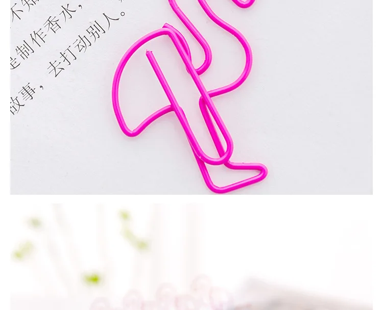 Bonito dos Desenhos Clipe de Papel Lote Flamingo Animados m Marcador Clip Holder Metal Moldar Clipe Estudante Escritório Documento 100 pc - 4 Suporte e dispensador de clipes