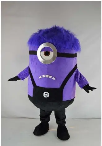 Despicable Me 2 Mascot Costume Despicable me minion Costume mascot fancy Cartoon costume Free Shipping
