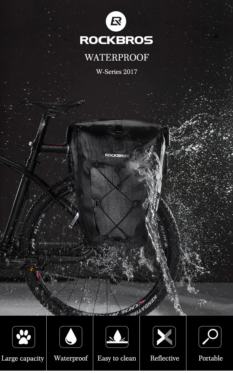 Best ROCKBROS Waterproof Bike Bag 27L Travel Cycling Bag Basket Bicycle Rear Rack Tail Seat Trunk Bags Pannier MTB Bike Accessories 1 Best ROCKBROS Waterproof Bike Bag 27L Travel Cycling Bag Basket Bicycle Rear Rack Tail Seat Trunk Bags Pannier MTB Bike Accessories 1