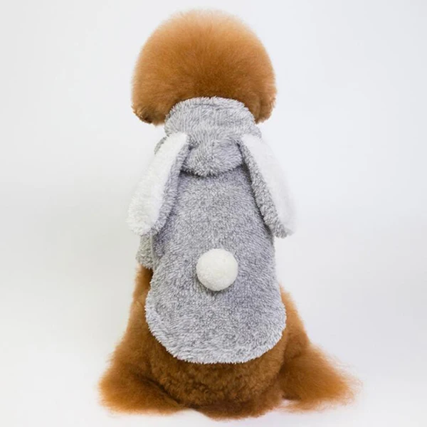 Свитер для собак honden trui cute rabbit pull chien однотонная утепленная одежда для домашних животных maglione cane Dog свитера для маленьких собак hundepullover - Цвет: Серый