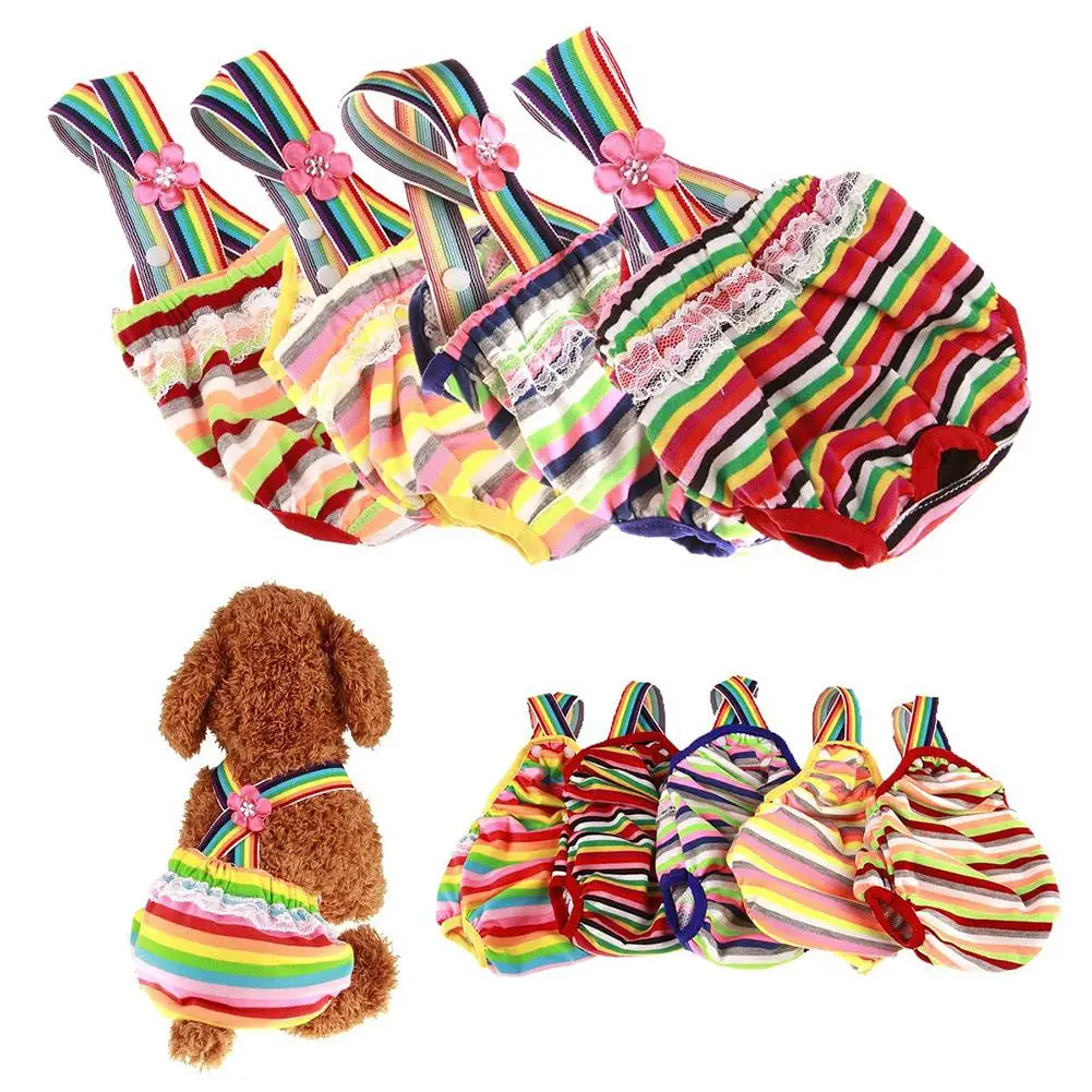 

Pet Physiological Pants Diaper Sanitary Washable Female Dog Shorts Panties Menstruation Underwear Briefs For Chihuahua Dog 2019