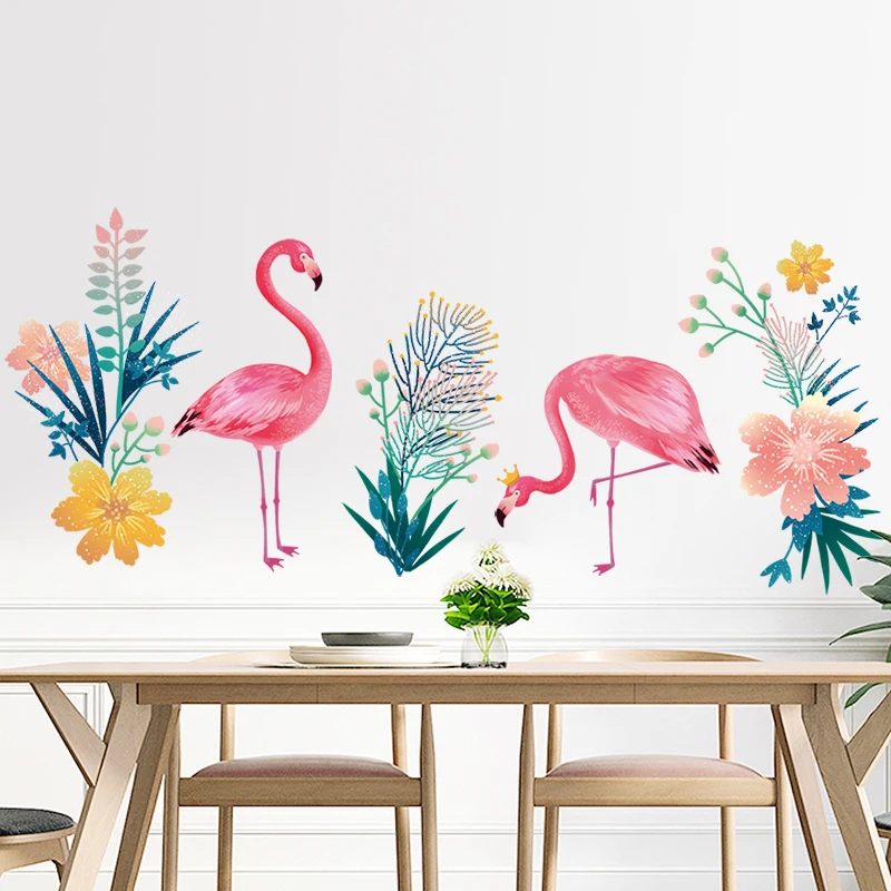 DIY Colorful Flamingo Home Decoration Vinyl Wall Stickers Bird Modern