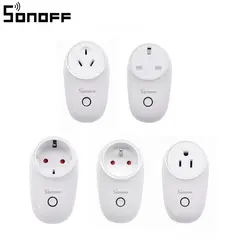 Sonoff S26 Wi-Fi умная розетка US/UK/CN/AU/EU Беспроводной Plug Мощность розетки умный дом переключатель работы с Alexa Google помощник IFTTT