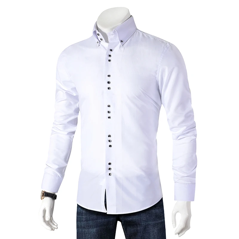 camisas blancas entalladas hombre