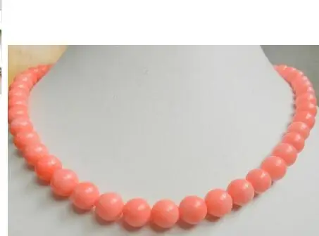 

Gift jewelry choker anime gem chocker maxi collier natural Genuine 8mm South Sea Coral Round Beads Round Beads Necklace bts diy