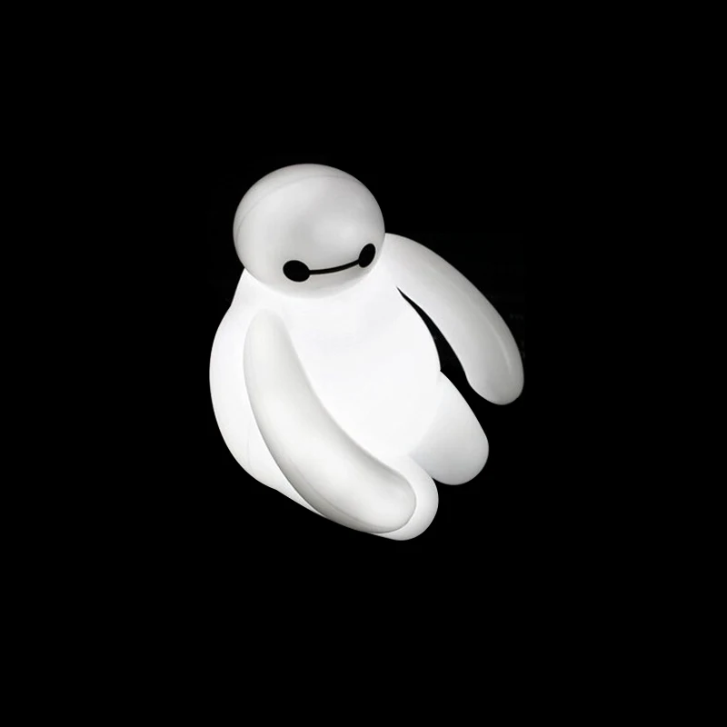 Светодиодный ночник BayMax с большим Героем из 6 мультфильмов белый милый