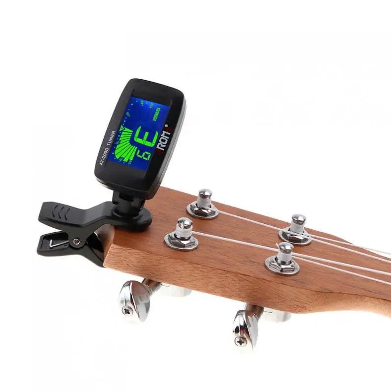 Digital Clip on Electric Guitar Tuner Three Colors LCD Backlight with