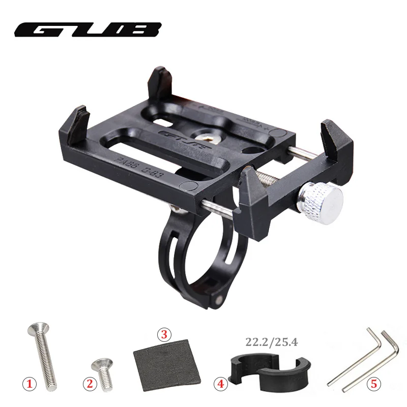 GUB G-83 Anti-Slip Universal Bicycle Phone Holder Mount Bracket For 3.5-6.2inch Smartphone Bike Handlebar Clip Stand
