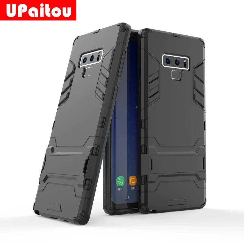 UPaitou Case For Samsung Galaxy Note 9 Hybrid TPU PC Iron Man Armor Shield Holder Stand Cover for Note9 |