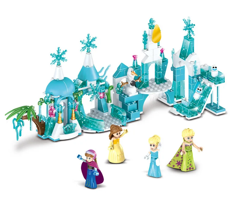 286 шт. ледяной принцессы Замок строительные блоки модели 37052 DIY принцессы игрушки для девочек подарок на день рождения