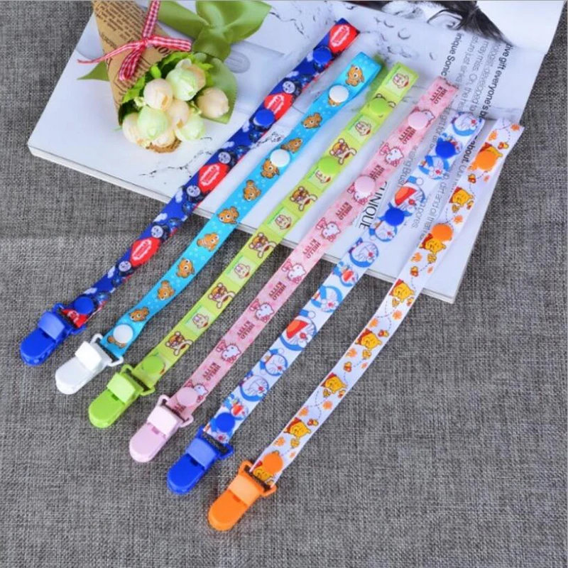 2016 Baby Pacifier Leash Clip Chain Ribbon Dummy Holder Chupetas Soother Pacifiers Clips Strap Nipple Holder For Infant Feeding