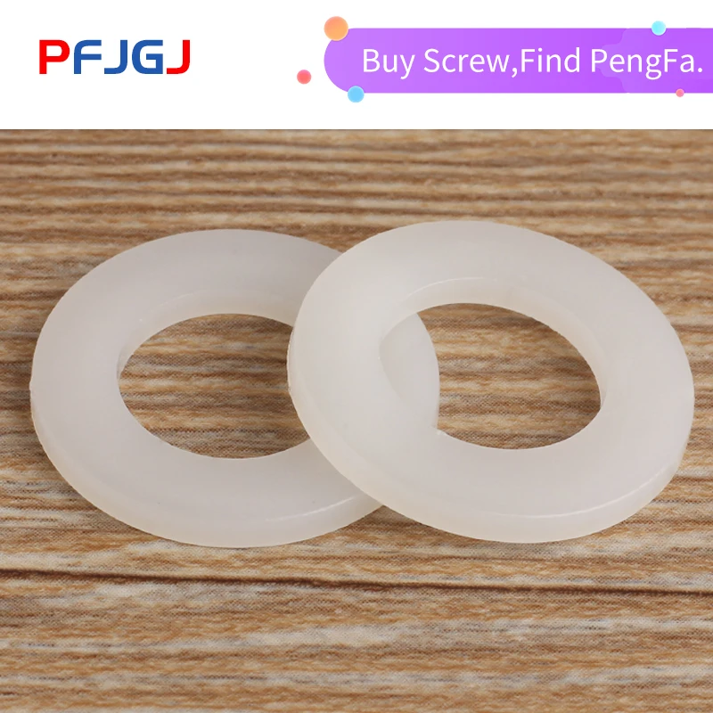 

Peng Fa DIN125 ISO7089 M3 M4 M5 M6 M8 M10 M12 White Plastic Nylon Washer Plated Flat Spacer Seals Washer Gasket Ring