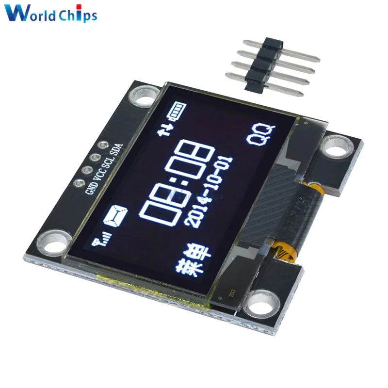 Details about / 1.3/" White OLED LCD 4PIN Display Module IIC I2C Interface 128x64 Fit