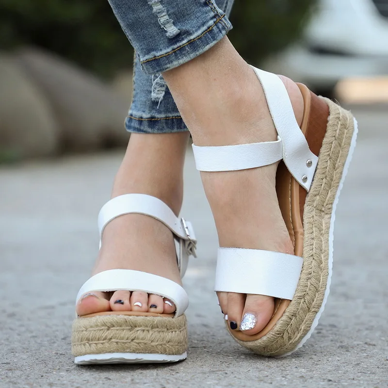 

LASPERAL Summer Platform Sandals 2019 Fashion Women Sandal Sandal Wedges Shoes Casual Woman Peep Toe Black Platform Sandals