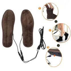 Бесплатная доставка USB Электрический питание плюшевая меховая теплая зимняя обувь
