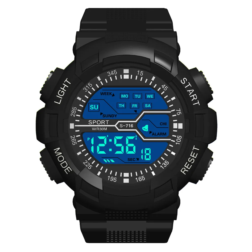 2022 Luxury Multi Function Sports Watches Countdown Men's LED Digital Watch Man Military Clock Wristwatch Wrist Watch Relogio 