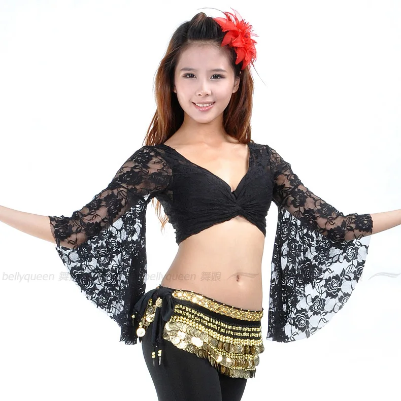 

Sexy Lace Belly Dance Top for Women Girls Belly Dancing Flower pattern tops