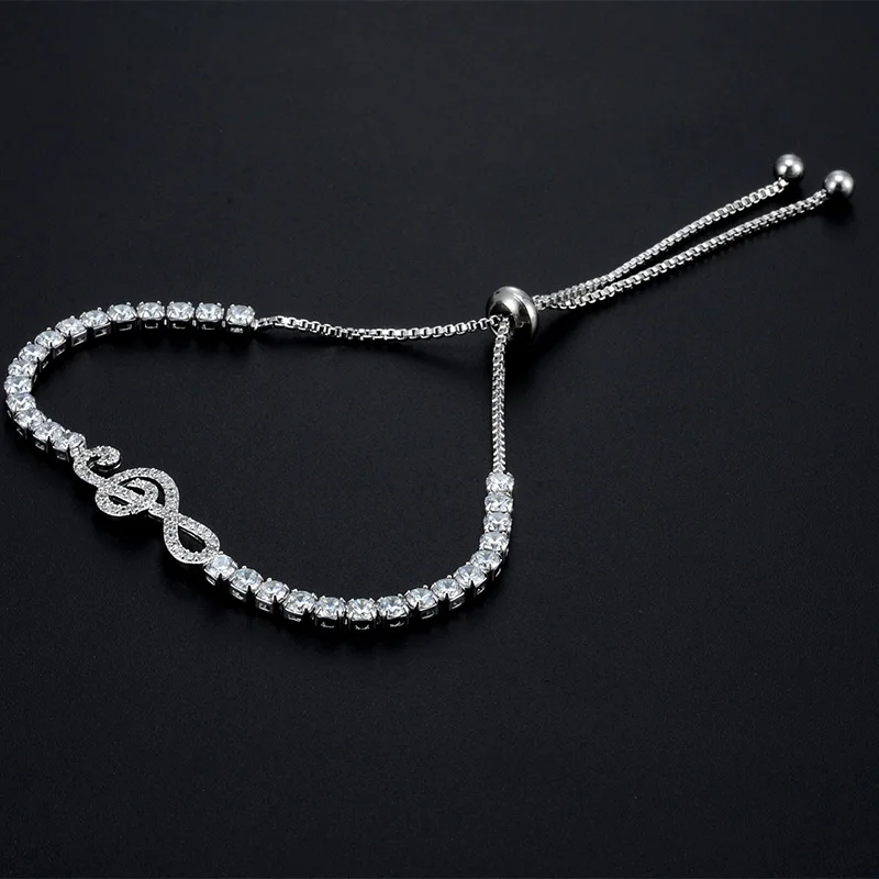 BAOPON белый/желтый Lovly музыка розовое золото цветные браслеты и браслеты модный кубический цирконий ювелирные изделия подарок для женщин