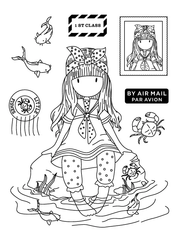 

girl Transparent Clear Stamps for DIY Scrapbooking/Card Making/Kids Christmas Fun Decoration Supplies