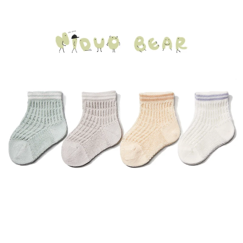 

4Pairs/lot Infant Baby Socks Summer Mesh Thin Baby Socks for Boy Cotton Newborn Boy Toddler Socks Baby Clothes Accessories