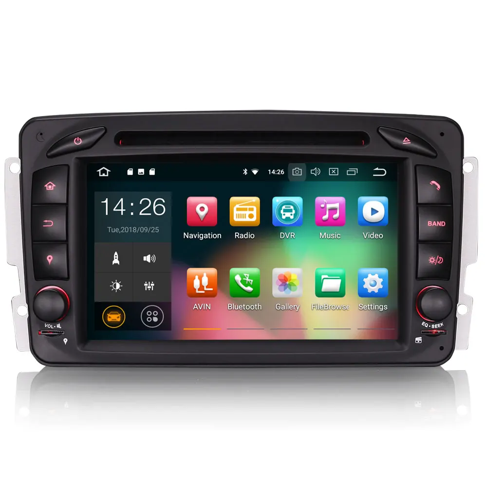 Discount 7" Android 9.0 OS Car DVD Multimedia GPS Radio for Mercedes-Benz C-Class W203 S203 2000-2005 & CLK-Class C209 W209 1998-2004.5 3