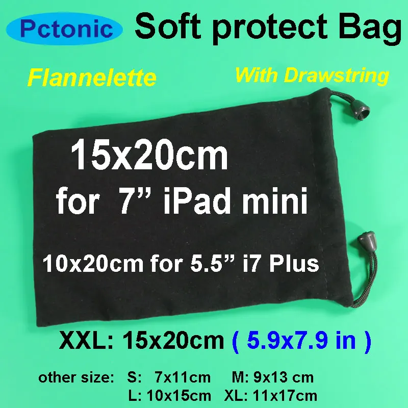 PCTONIC-Universal-Flannelette-Sleeve-Velvet-Pouch-bag-15x22cm-for-7-inch-ipad-tablet-2018