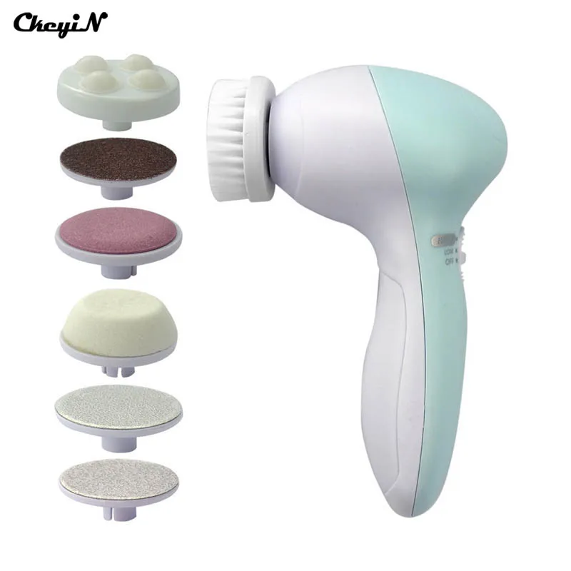 7 In 1 Electric Feet Care Cleaner Massage Foot Care Health Kit Pedicure Machine Tools Hard