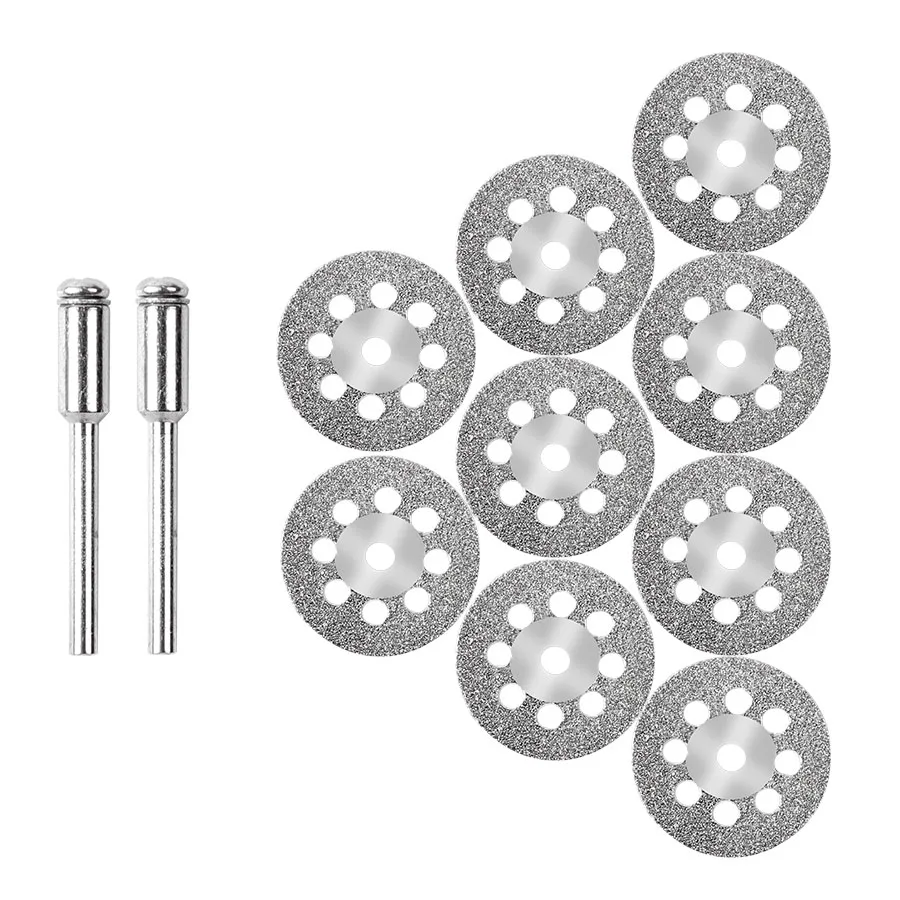 HILDA-10pcs-set-22mm-Mini-Saw-Blade-Silver-Cutting-Discs-with-2X-Connecting-Shank-for-Dremel (3)