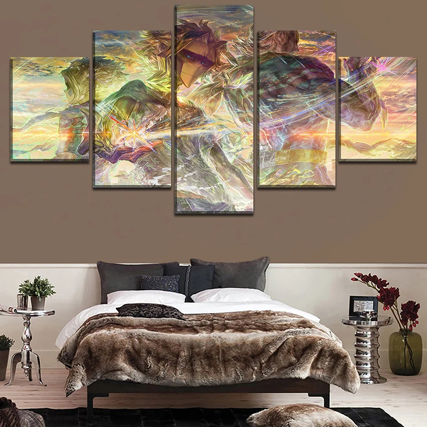 

Modular Canvas Prints Pictures Wall Art Framework 5 Pieces Animation My Hero Academia Poster Modern Home Decor Abstract Painting