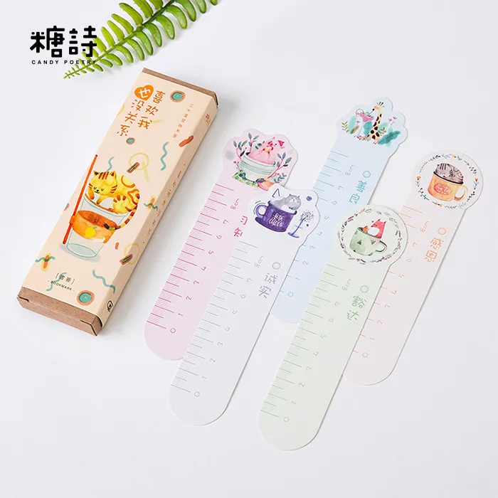 30 шт./упак. Kawaii Мультяшные закладки бумажные маркеры рекламные подарочные канцелярские пленки Bookmarks для книг офисные аксессуары