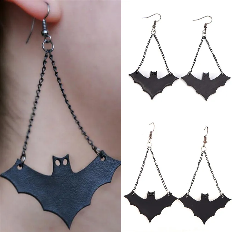 Personalized Cute Bats Dangle Earrings Women Halloween Jewelry