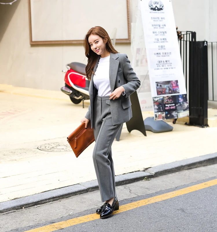 2017 Cotton Thick Fashion Winter Korean Breasted Two Piece Slim Girl Elegant Trends Warm Women Suit In Pant Suits From Womens Clothing 2017 Cotton Thick Fashion Winter Korean Breasted Two Piece Slim Girl Elegant Trends Warm Women Suit In Pant Suits From Womens Clothing