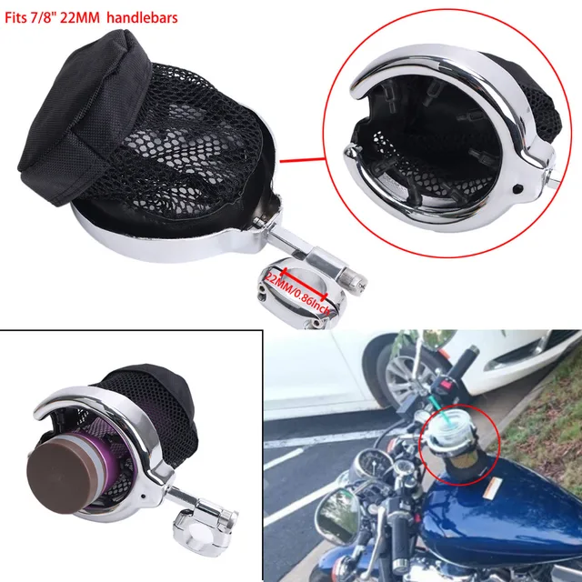 Universal Motorcycle Handlebar Cup Drink Holder for Harley Sportster