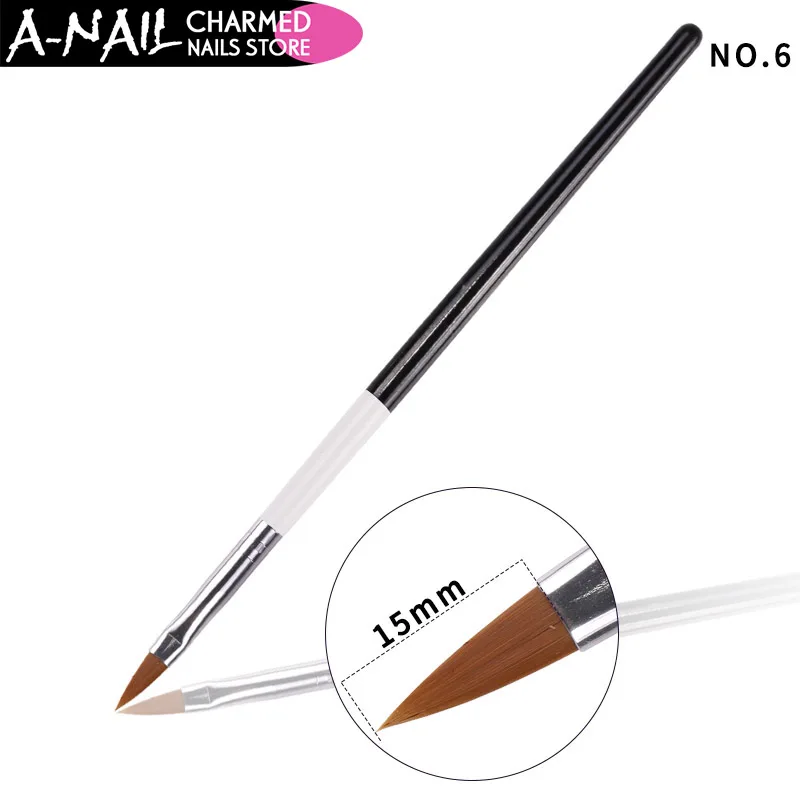 5 шт./компл. кисти для УФ геля лака ногтей Acryic № 2 4 6 8 10 Резьба Рисование ручка