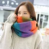 2023 New Fashion Female Scarf Warmer Knitted Colorful Scarves Neck Set Student Lover Autumn Winter Wool Collar Free Shipping 4