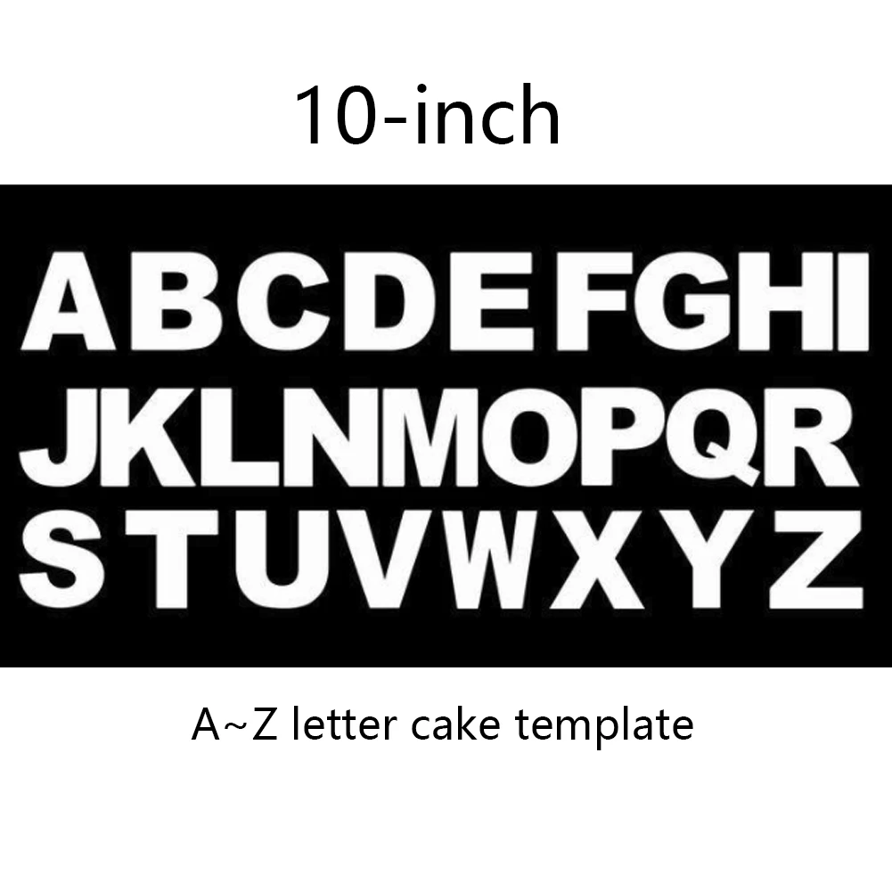 10inch 1 комплект ПЭТ Алфавит формы для торта шоколадные кондитерские украшения формы пищевой формы для DIY торта на день рождения Печенье с мастикой инструменты для украшения - Цвет: 10inch