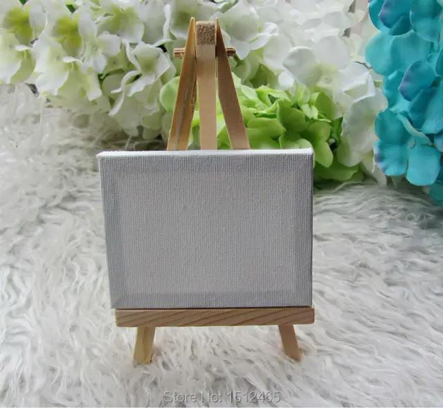 6 Sets Mini Display Easel With Canvas 7 9cm Wedding Table Numbers 6 Sets Mini Display Easel With Canvas 7 9cm Wedding Table Numbers Painting Hobby Wooden