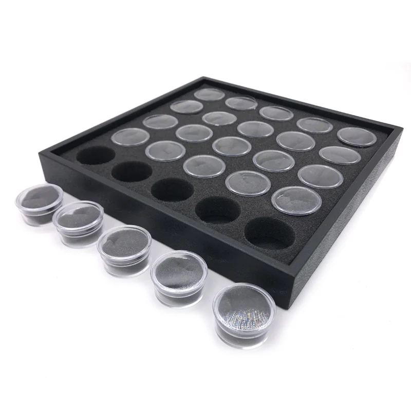

1pcs Empty Storage Box 25pcs Case Nail Art Jewelry Powder Rhinestones Gems Sticks UV Container Display Salon Equipment Manicure