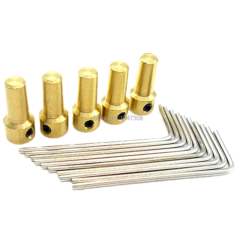 5pcs 3.17mm Mini Small Drill Clamp Fixture Chuck Brass Electric Motor