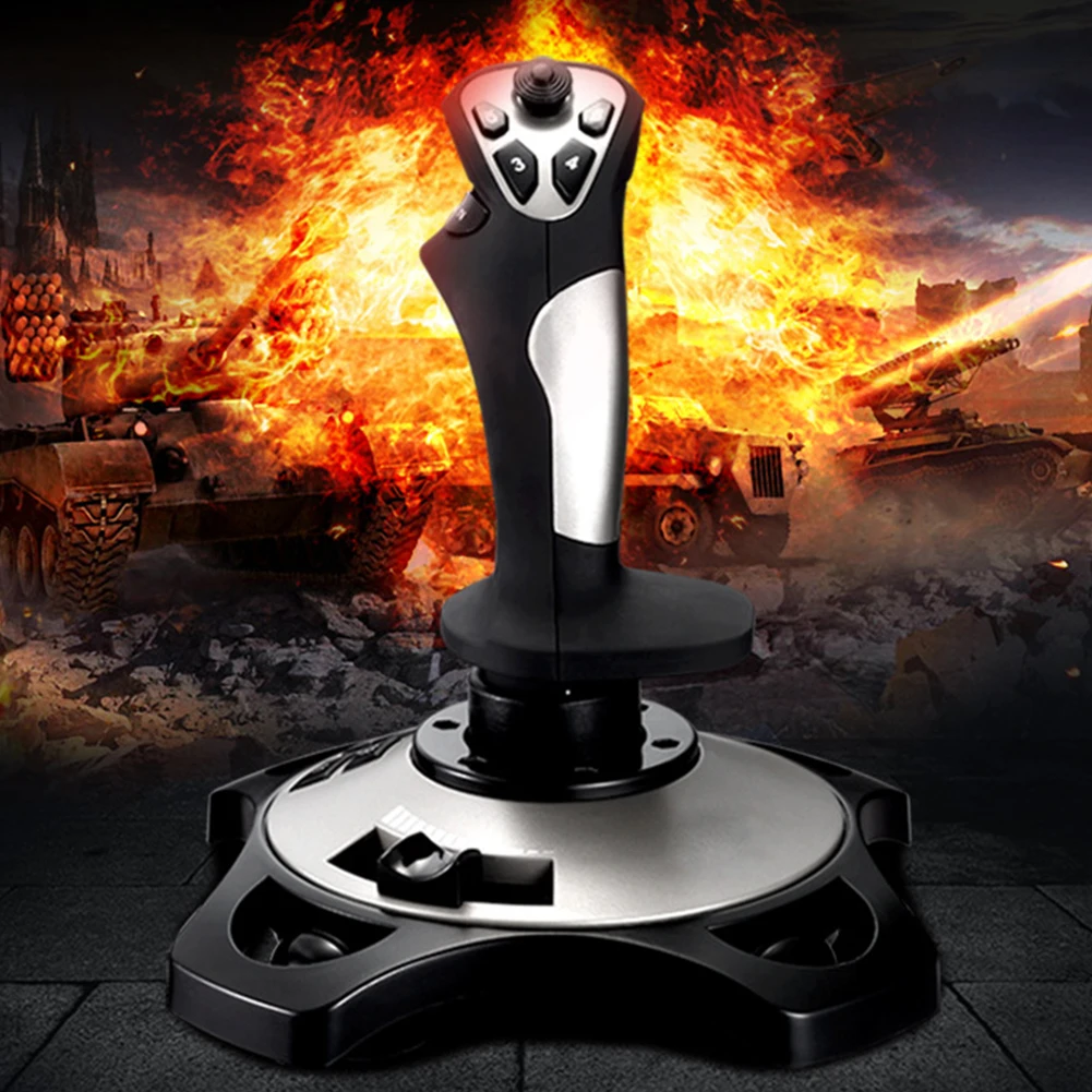 

4 Axles Durable Reliable Fixed Simulator Wired Flying Game Practical Controller Joystick Gift Accessories Professional Gaming