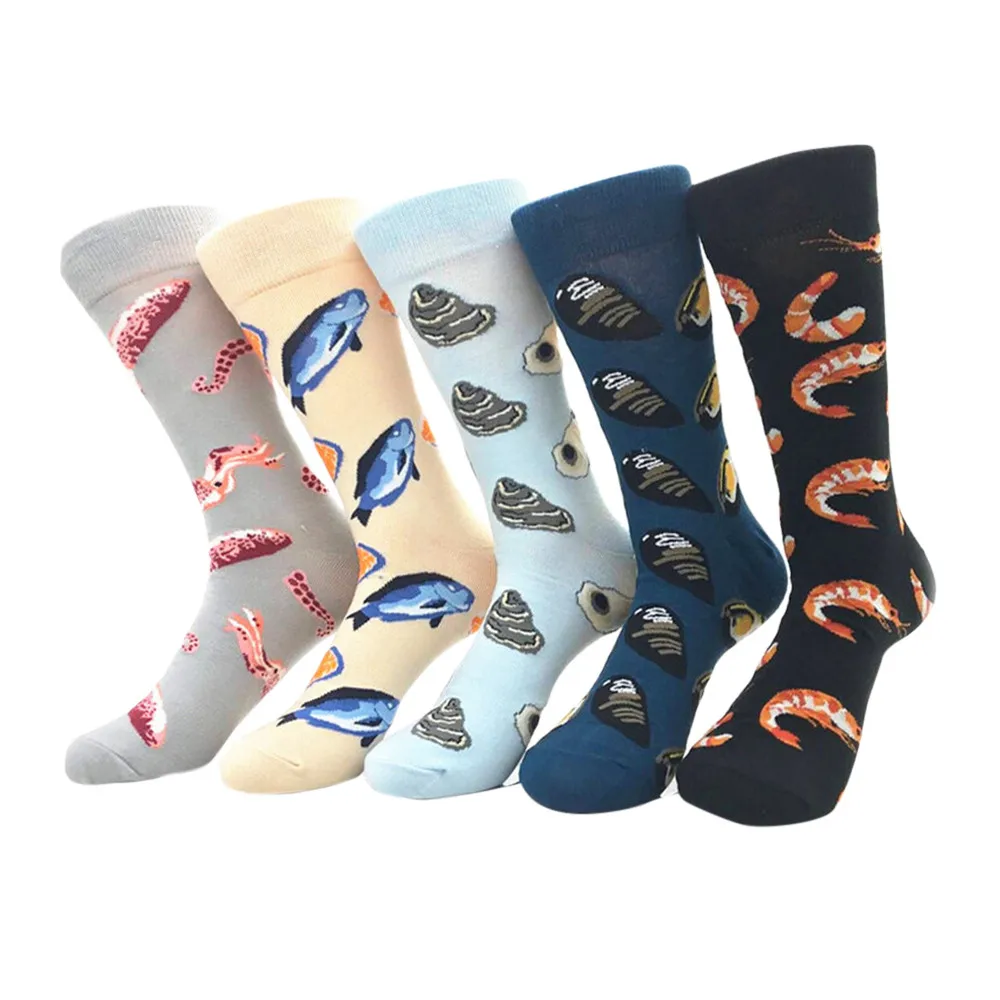 High Quality Fashion Unisex Casual Cotton Cute Fish Socks Fashion Mens