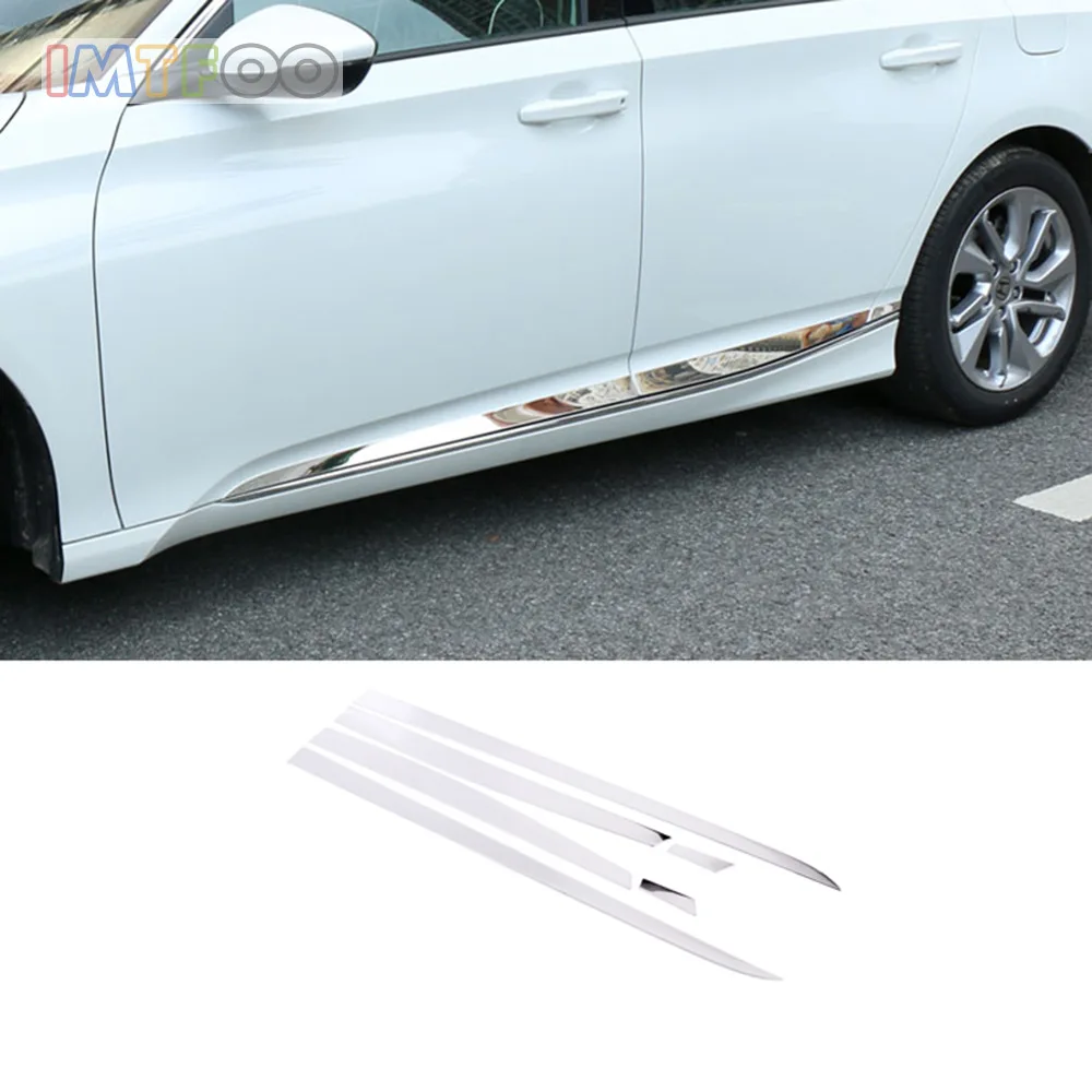 

STAINLESS STEEL EXTERIOR SIDE DOOR PANEL MOLDING GARNISH FOR HONDA ACCORD 2018 2019 ACCESSORIES CAR STYLING
